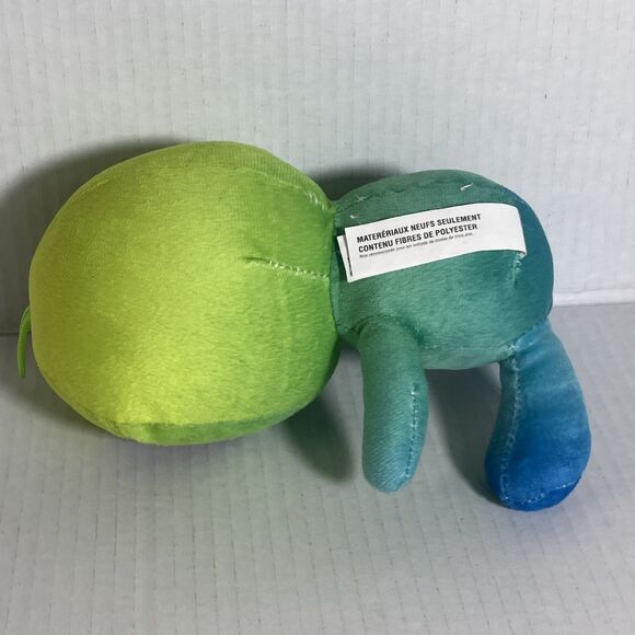 Alien Plush Toy Sitting Ombré Green And Blue Yellow 8” Outer space - Picture 2 of 8